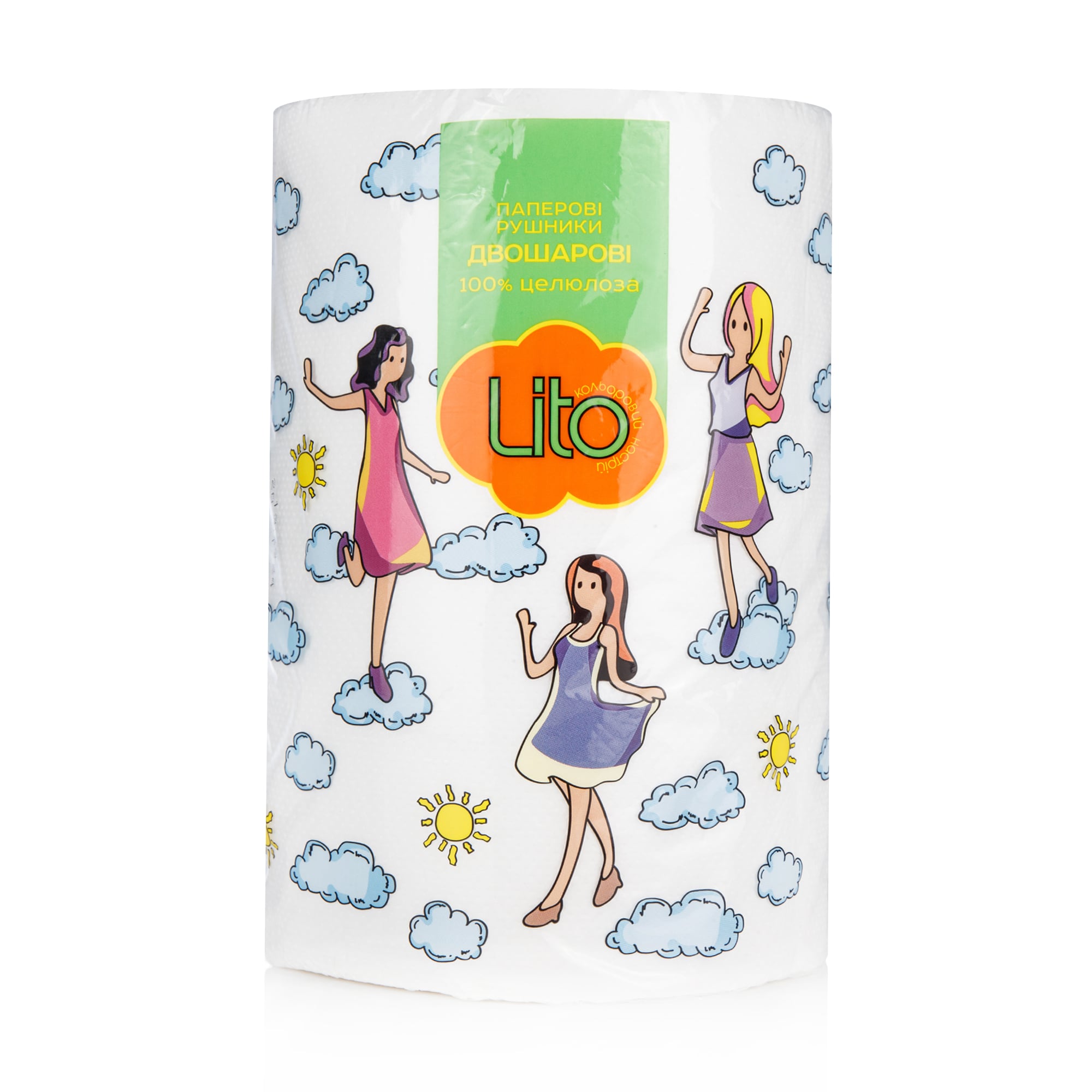 Паперові рушники Lito 2-шарові, 150 відривів, 1 шт